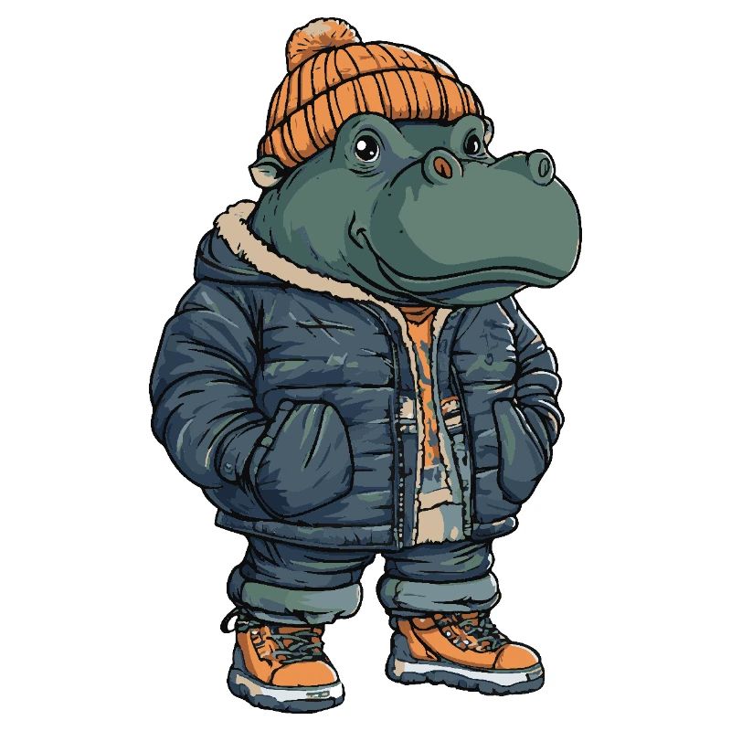 Hippopotame Drôle d’hiver