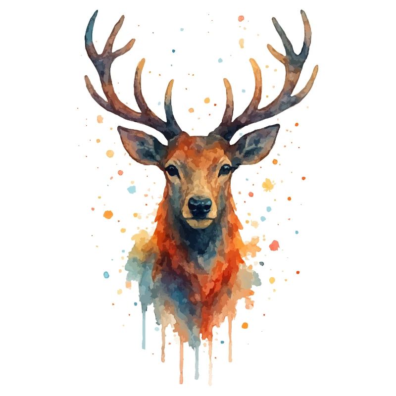 Cerf Aquarelle