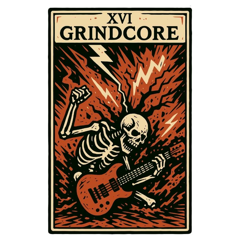 Carte de tarot Grindcore – Explosive Skeleton Shred