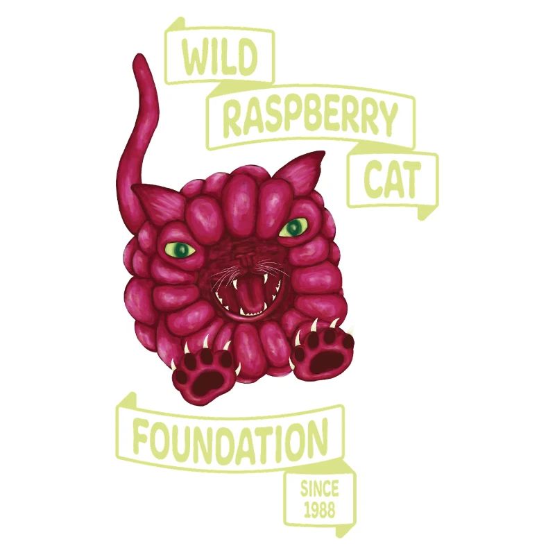 Chat sauvage aux framboises