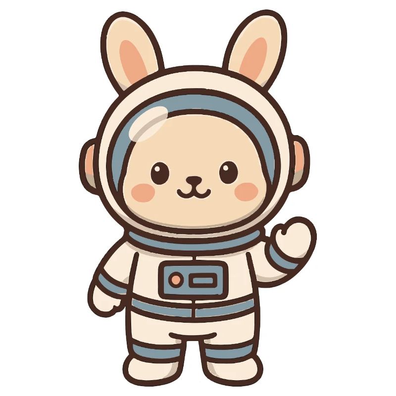 Rabbit in astronaut costume