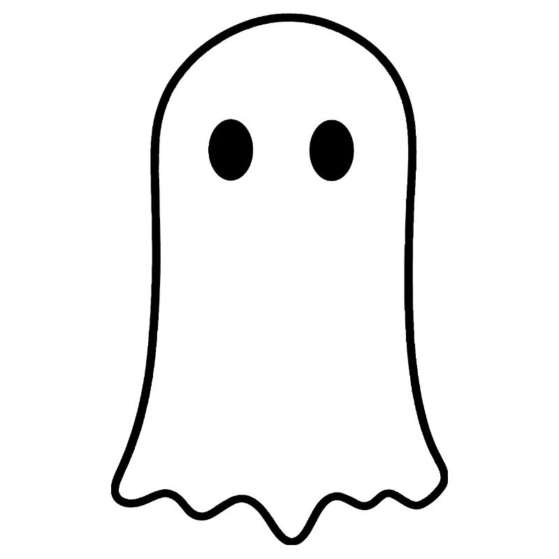 Halloween Ghost Minimalist Spooky Design