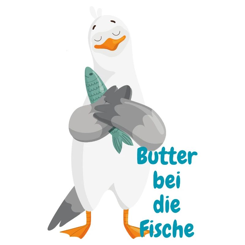 « Beurre au poisson » - Drôle de mouette avec du poisson