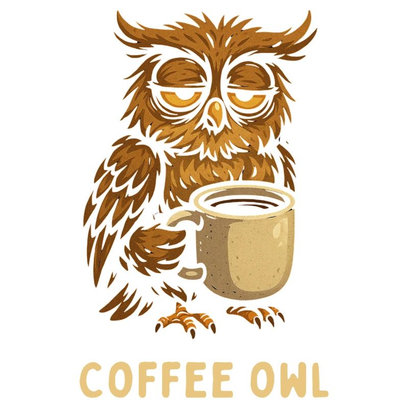 Coffee Owl - Kaffee Eule mit Becher Espresso 