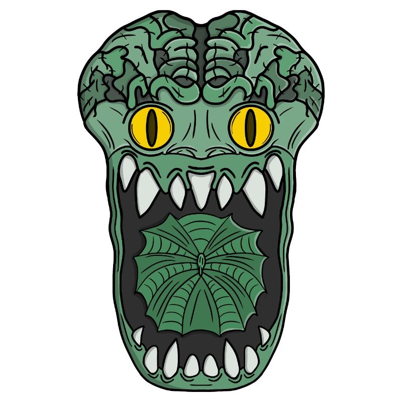 Émeraude Grotesque Croc Créature