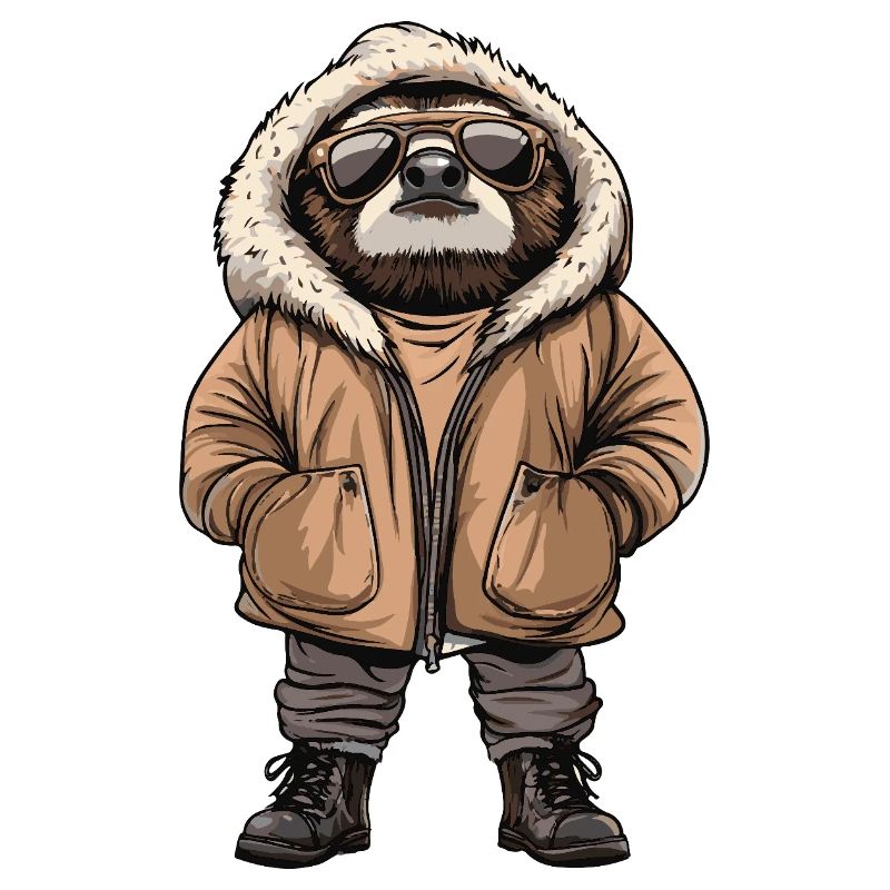 Sloth Cool Winter