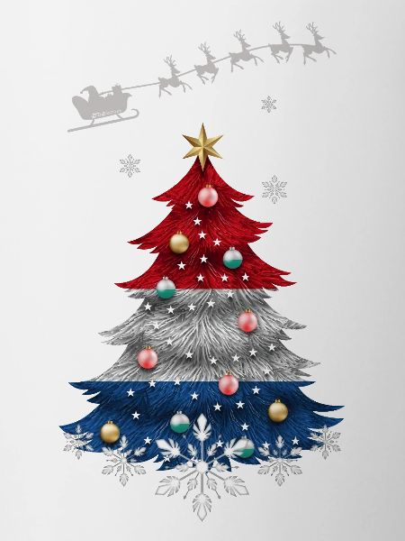 Christmas tree with Netherlands flag