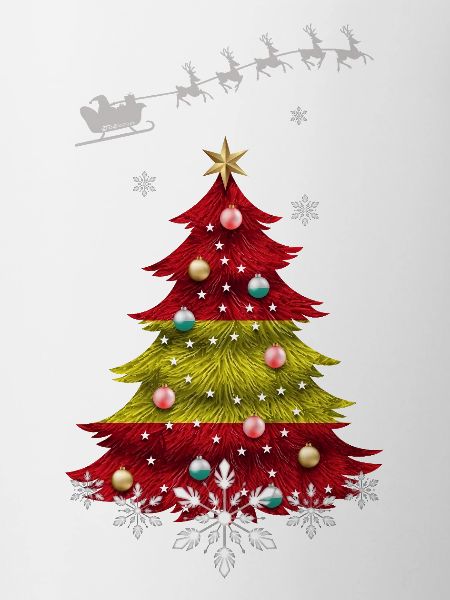 Christmas tree with Spain flag