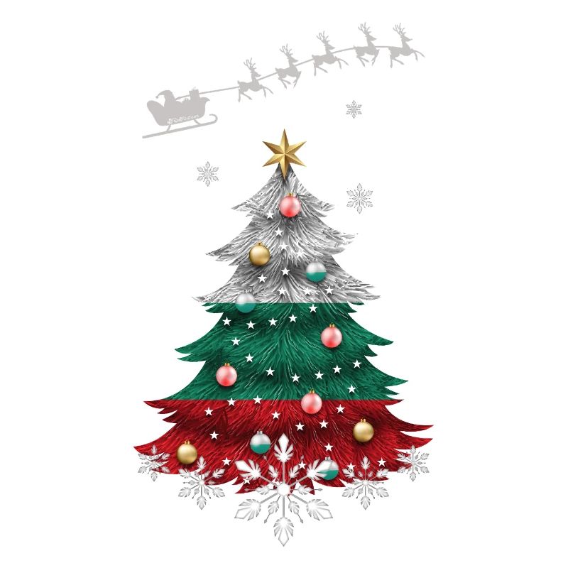 Sapin de Noël avec drapeau bulgare