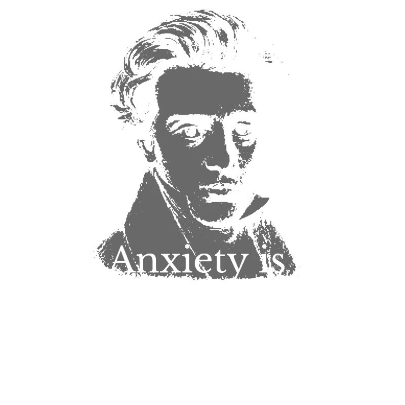 Kierkegaard L’anxiété comme liberté Citation Art