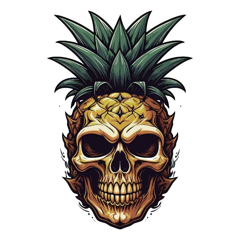 Tropical Pineapple Skull