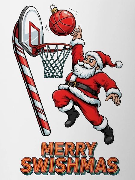 Merry Swishmas Santa Dunk Basketball
