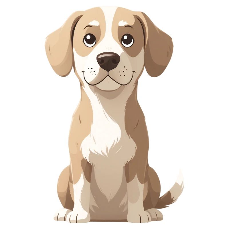 Dessin animé Beagle Câlin