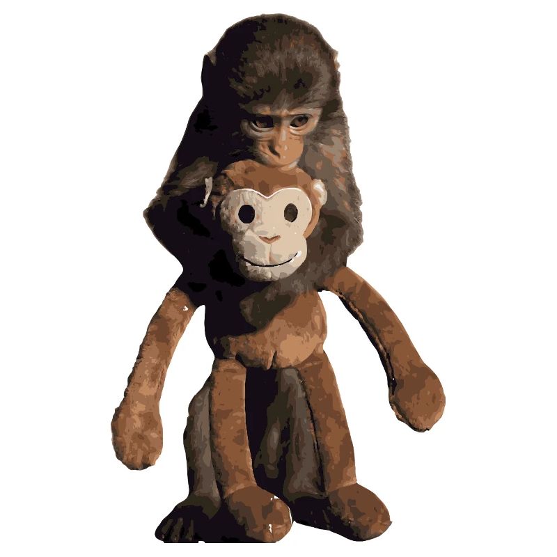 Sweat à capuche autocollant Sweat Baby Monkey Monkey Punch the Monkey