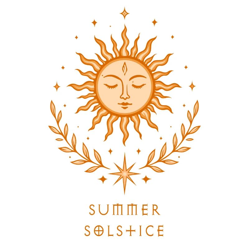 Summer Solstice Sun – Boho Symbol