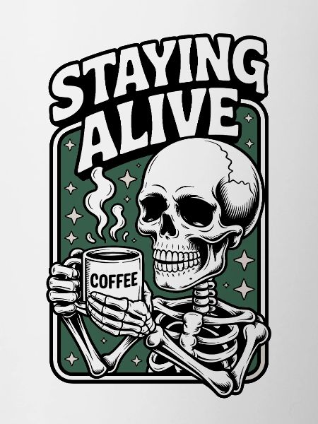 Caffeine Skeleton Stay Awake