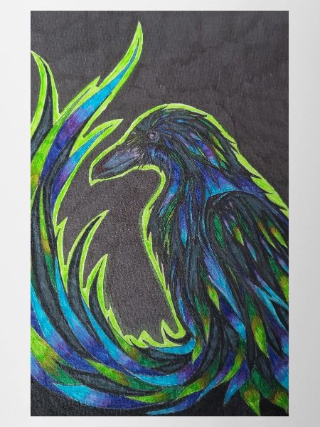 Phoenix in neon plumage