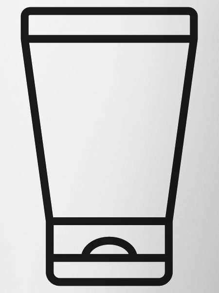 Cream Tube Line Icon