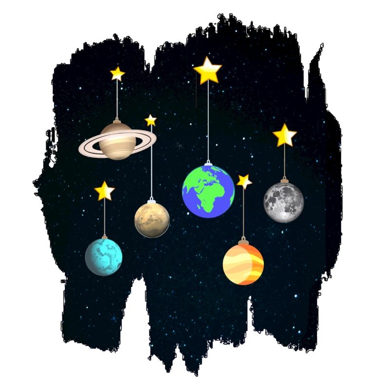 Weihnachtskugel Stern Planeten Himmel
