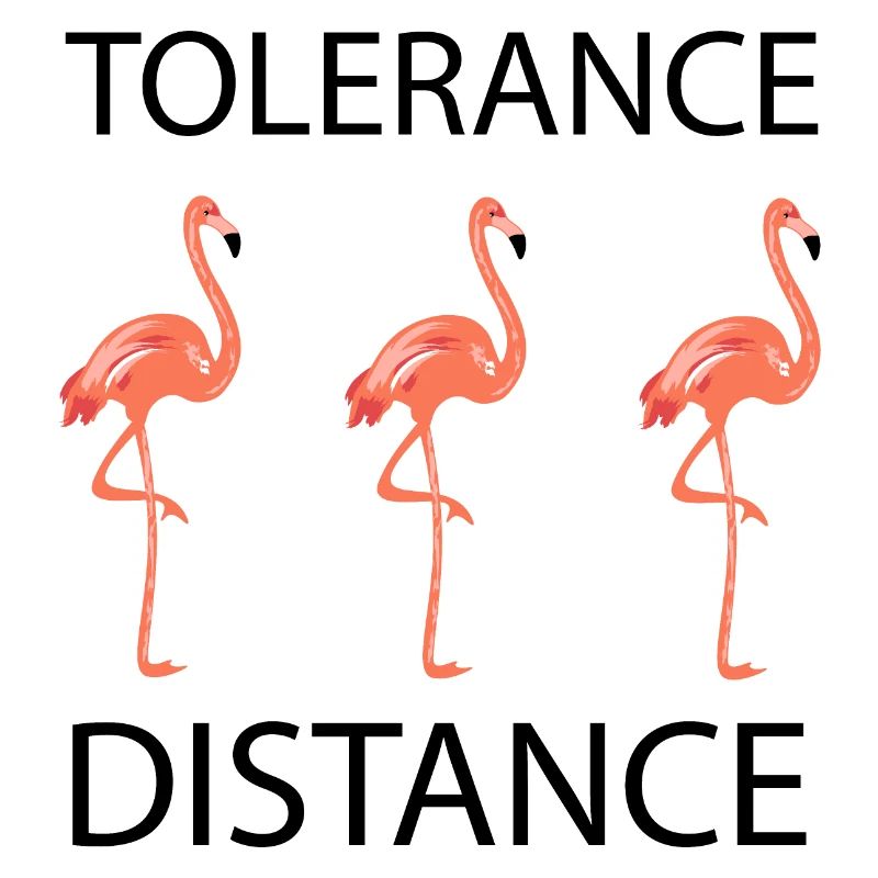 Flamingos- Abstand -Toleranz