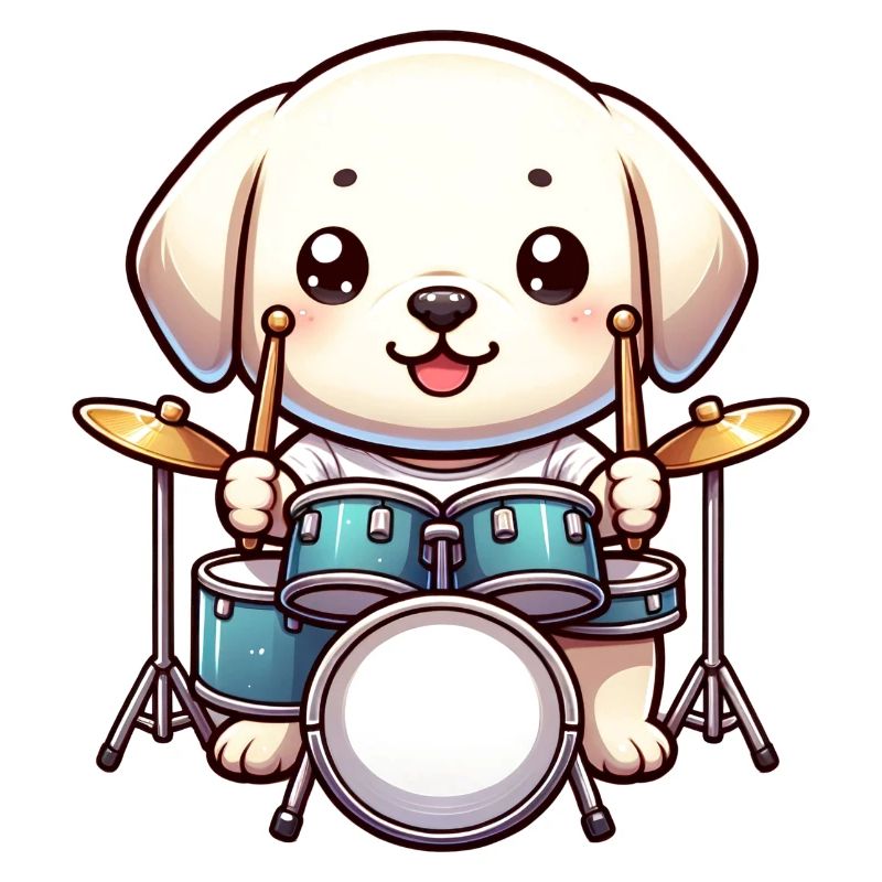 Labrador Drummer Drums