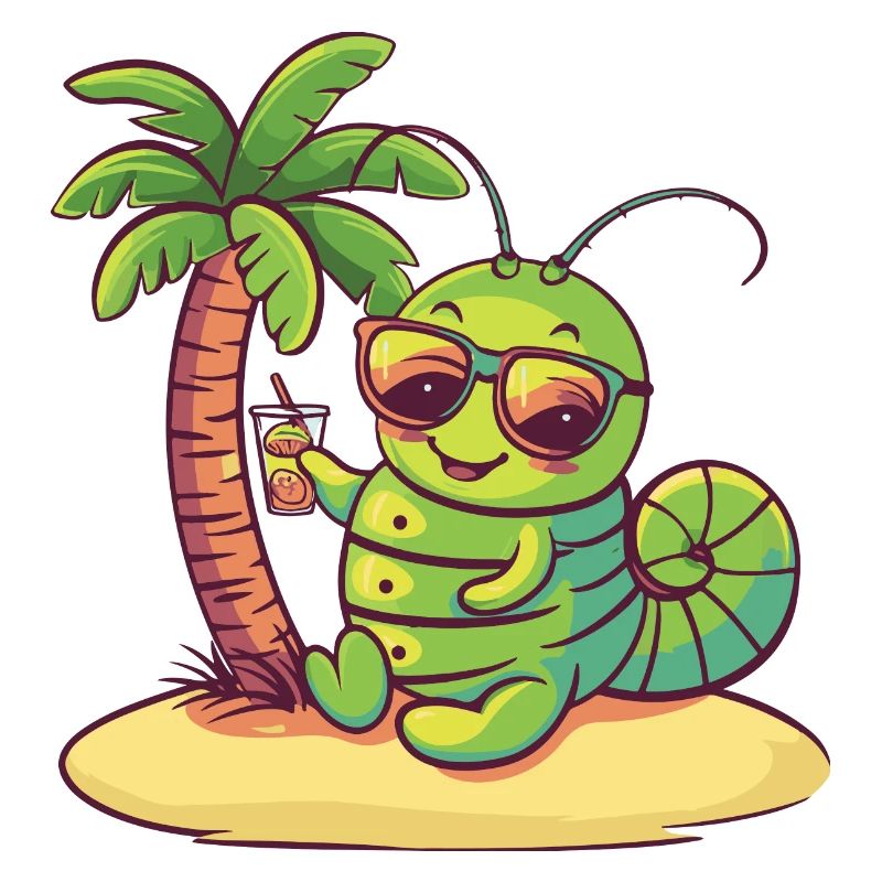 Vacances d’été à la plage Worm