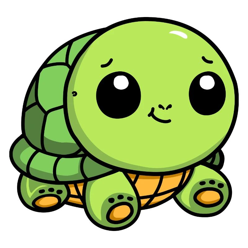 Cute Chibi Turtle | Cute cartoon design