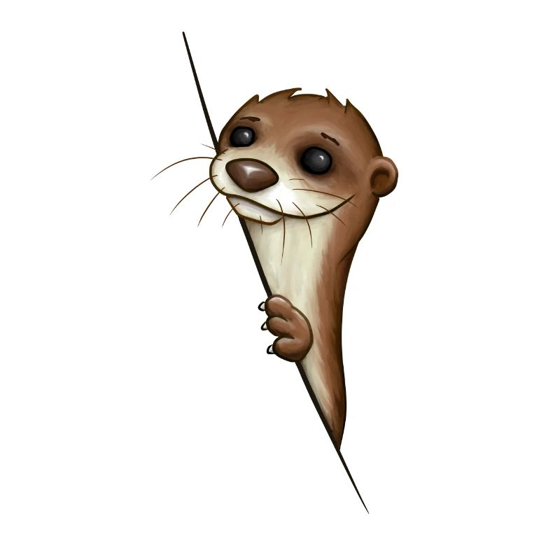 Funky Comic Otter Casual Water Marten Gift