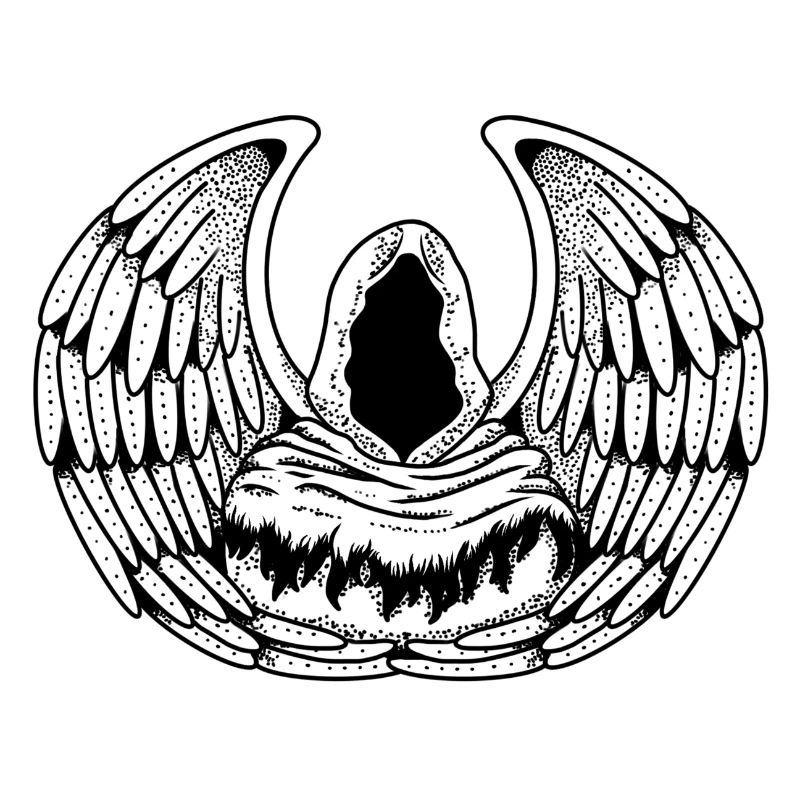 Erzengel | Todesengel | Sensenmann | Schwarz-Weiß