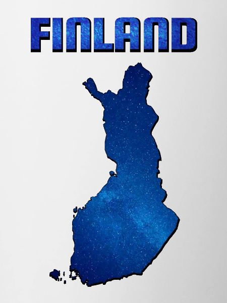 Blue Finland Map