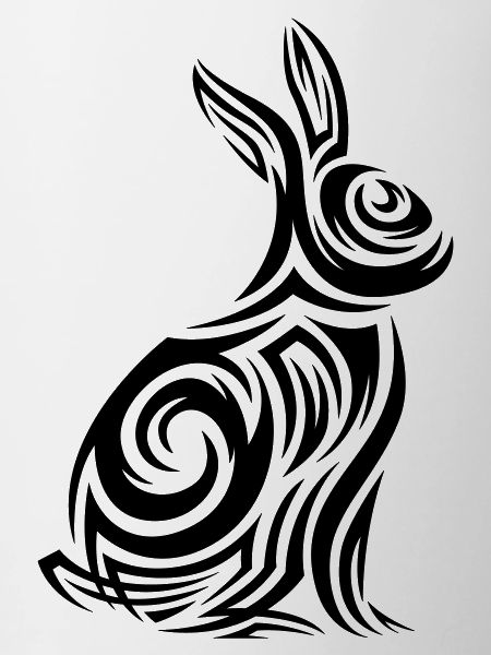 Tatouage tribal de lapin