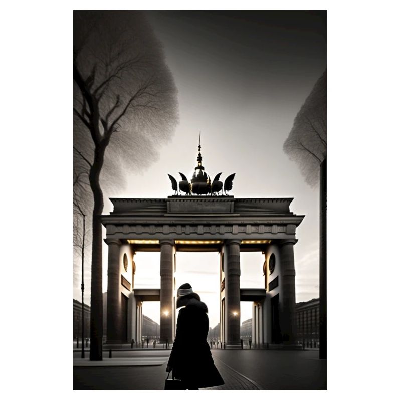 berlin black white siluette 2