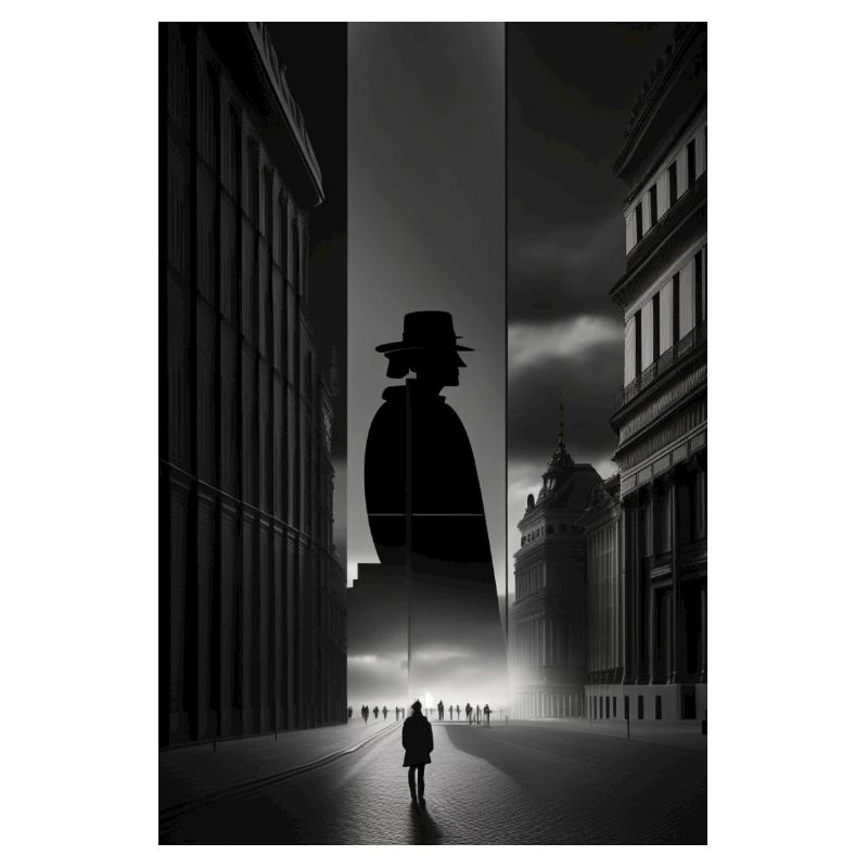 berlin black white siluette