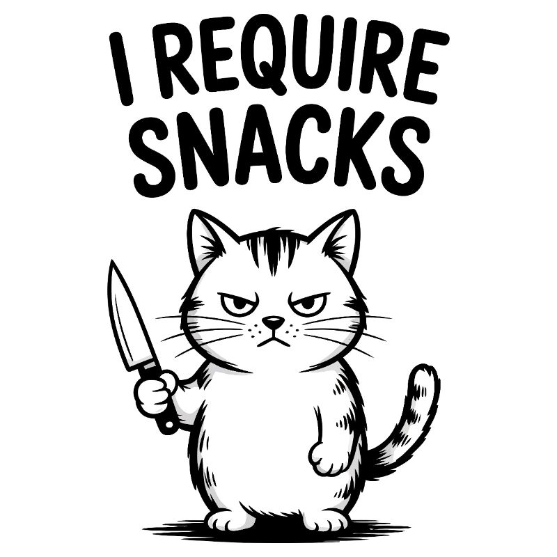 I Require Snacks Funny Cat