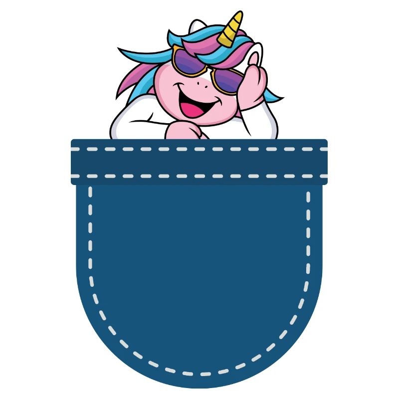 Fantasy Tier Geschenk Brusttasche Einhorn