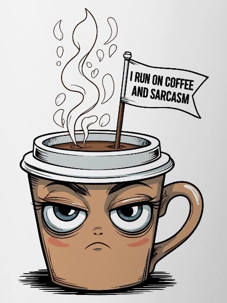 Coffee and sarcasm – Funny design