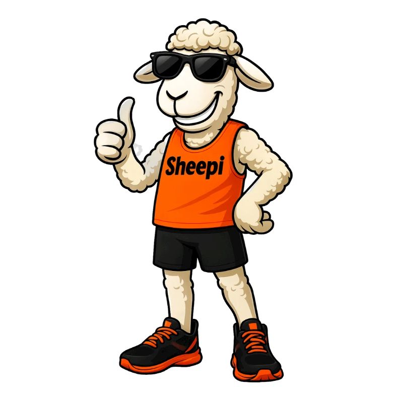 Lustiges Schaf Sheepi Illustration