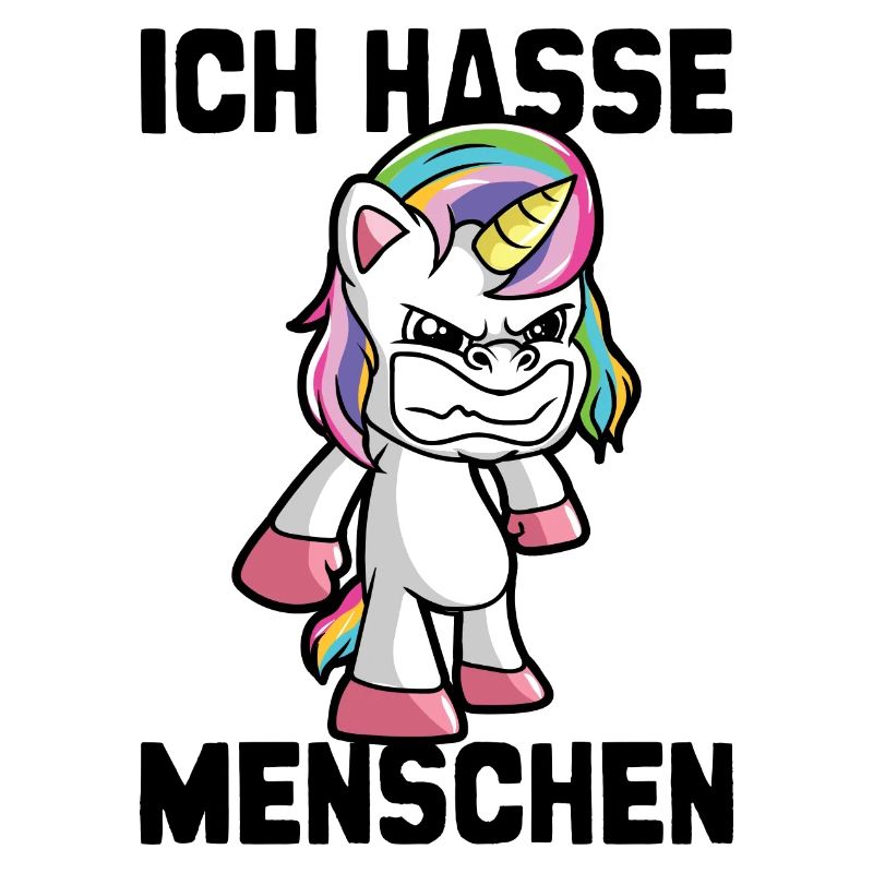 Ich Hasse Menschen Wütendes Einhorn Geschenk