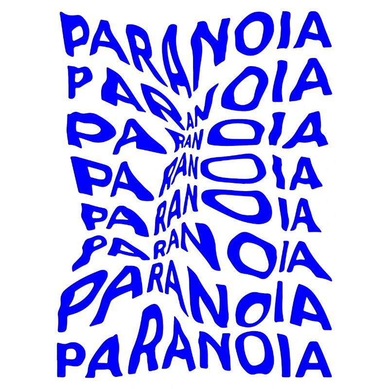 paranoïa, illusion d’optique de la typographie liquide