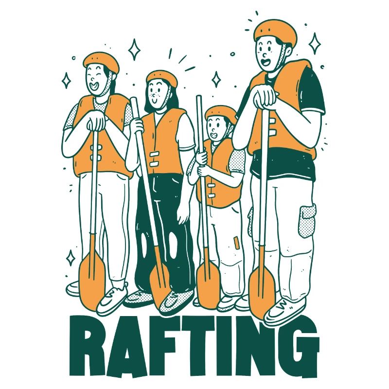 Rafting Team Outfit for Teams Boating Mountains