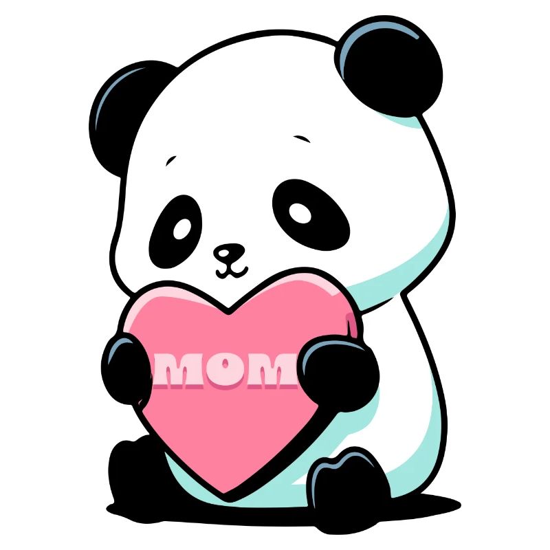 Panda aimant sa mère