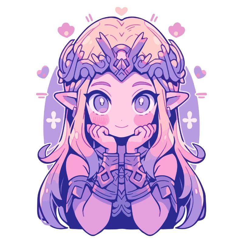 Princesse Chibi mignonne - Conception de conte de fées mignon