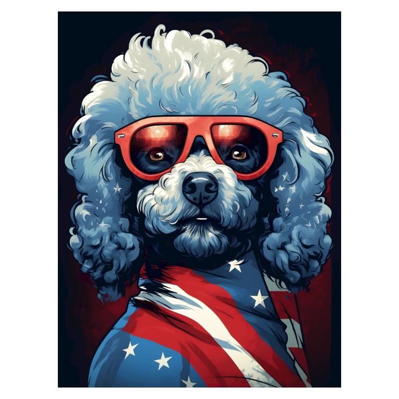 Cool Poodle with Sunglasses