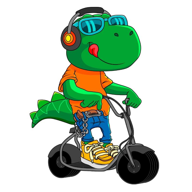 Dino Scooter Dino Lover Funny Gift Idea
