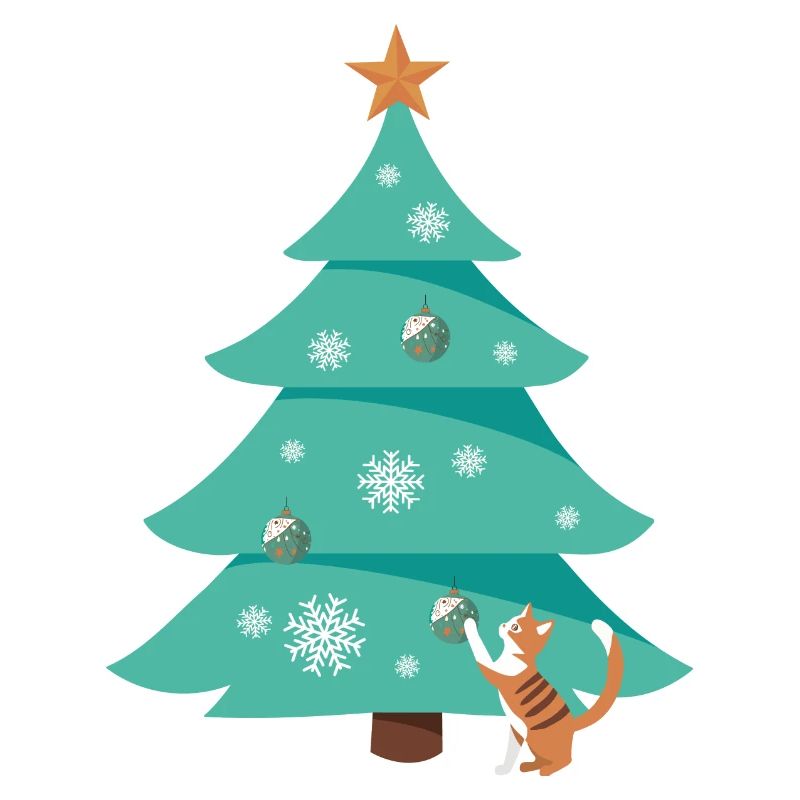 Christmas Tree Christmas Tree Cat