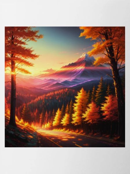 Sunset on the forest