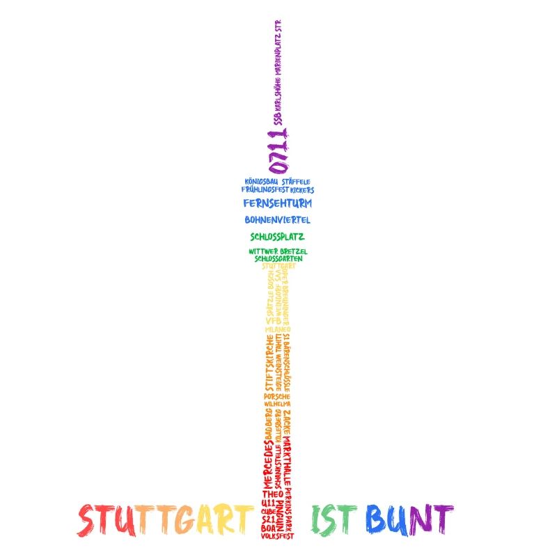 Stuttgarter Fernsehturm PRIDE Stuttgart ist bunt