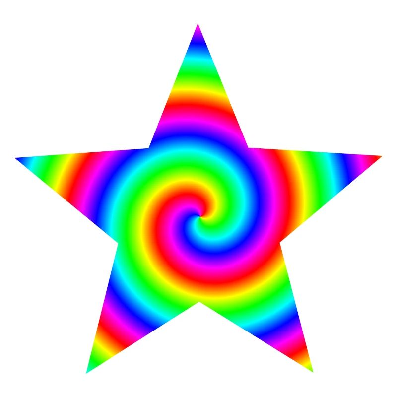 Stern Regenbogen Spirale Geschenkidee bunt