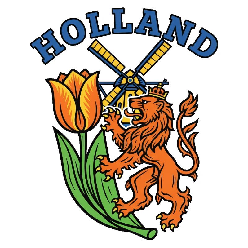 Holland Tulip windmill Emblem