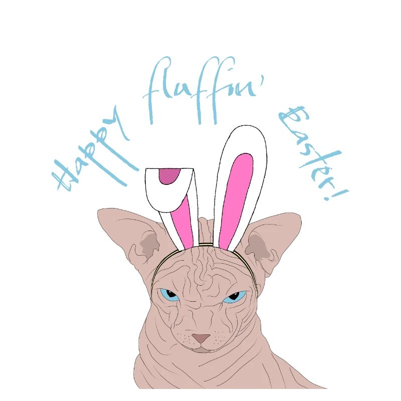 Happy fluffin Easter sphynx